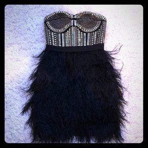 Gianni Bini Beaded Feather Dress